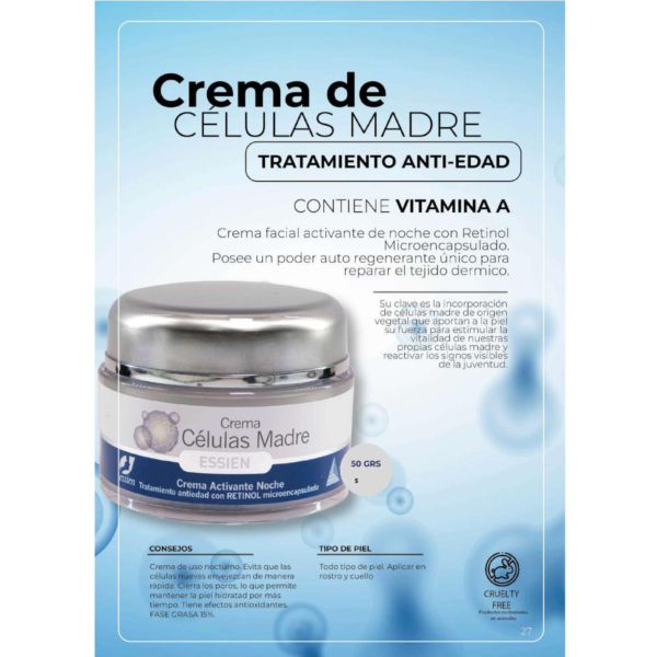 Crema Celulas Madre Anti-edad 50grs Essien - Imagen 3