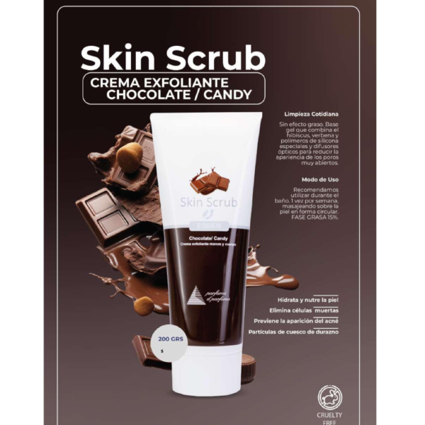 Crema Exfoliante Manos Y Cuerpo Aroma Chocolate 200gr Essien - Imagen 3