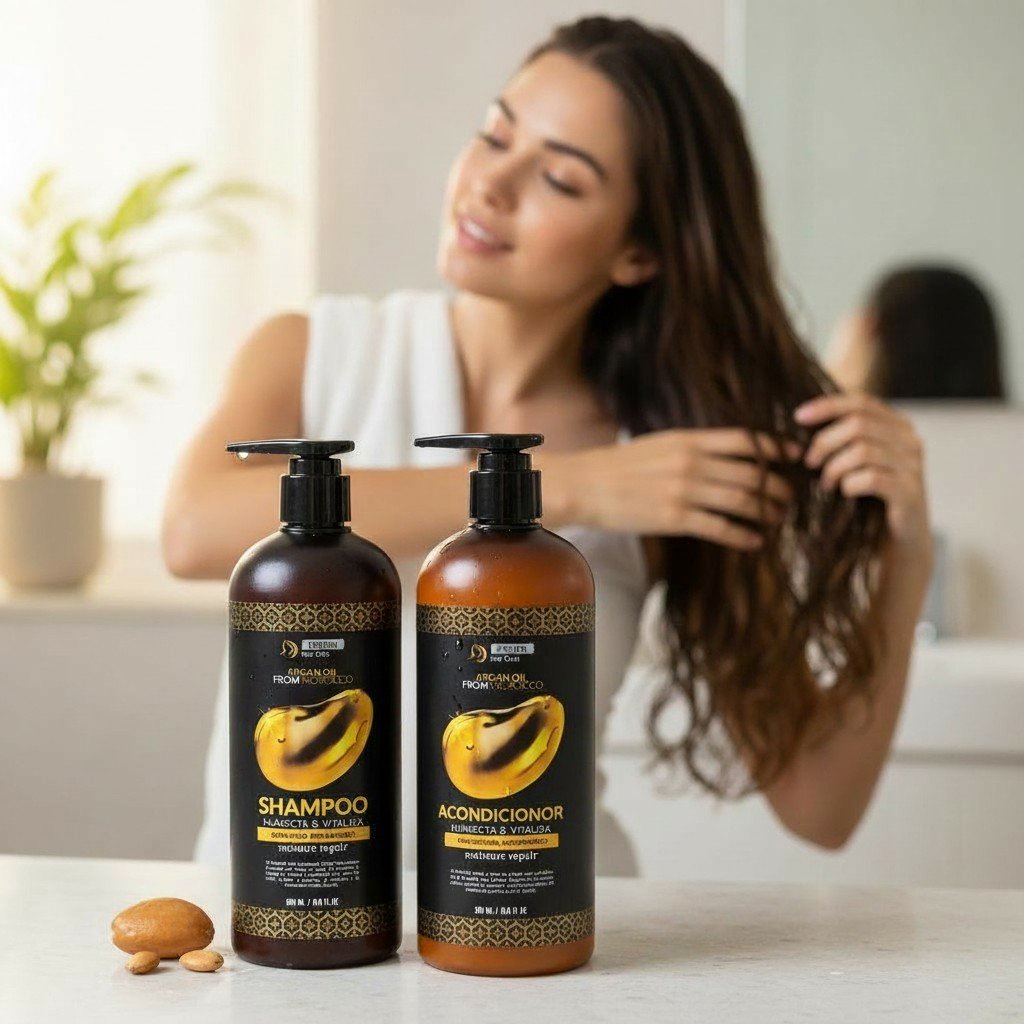 Pack Shampoo + Acondicionador Argán 500ml Essien - Imagen 2