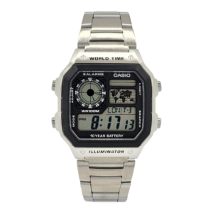 Reloj Casio Digital Ae-1200whd-1av Plateado Negro E-watch