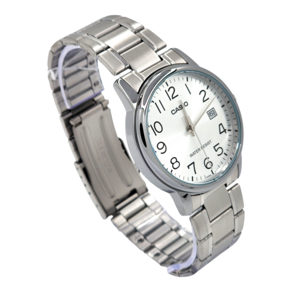 Reloj Pulsera Casio Mtp-v002d-7b Con Correa De Acero Inoxidable Color Plateado - Imagen 2
