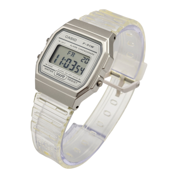 Reloj De Pulsera Casio Colección F-91WS-7 correa resina blanco/transparente - Imagen 2