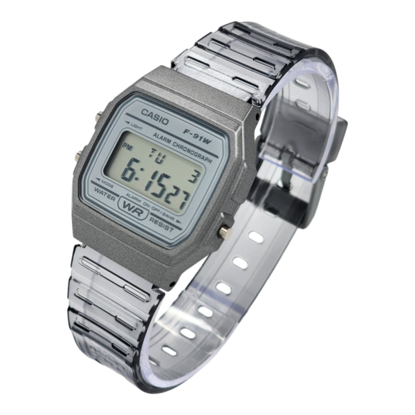 Reloj De Pulsera Casio Colección F-91WS-8 correa resina Gris/transparente - Imagen 2