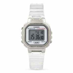 Reloj Casio  Dama LA-20WHS-7A correa resina transparente