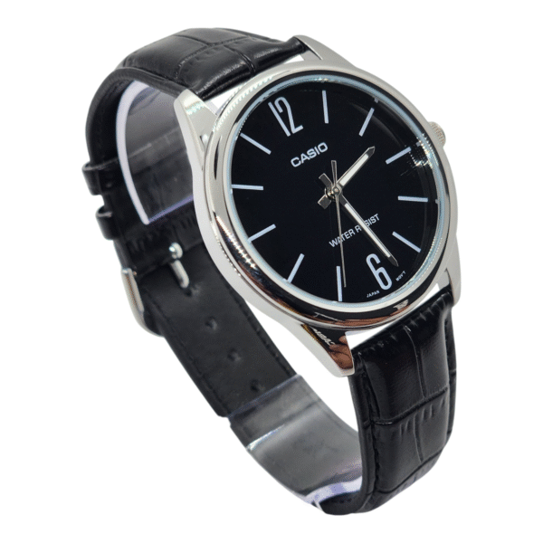 Reloj Casio MTP-V005L-1B correa cuero con fondo negro - Imagen 2