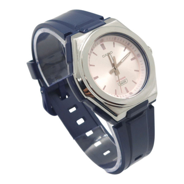 Reloj Casio Mujer LWA-300H-2EV correa resina azul esfera metalica - Imagen 2