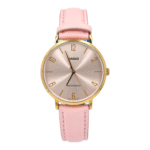 Reloj De Pulsera Casio Dress Ltp-vt01gl-4b De Cuerpo Color Dorado, Analógico, Para Mujer, Fondo Rosa. Image