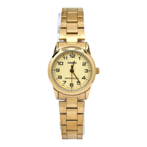 Reloj Casio Mujer LTP-V001G-9B correa acero inoxidable dorada fondo dorado