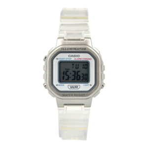 Reloj Casio  Dama LA-20WHS-7A correa resina transparente