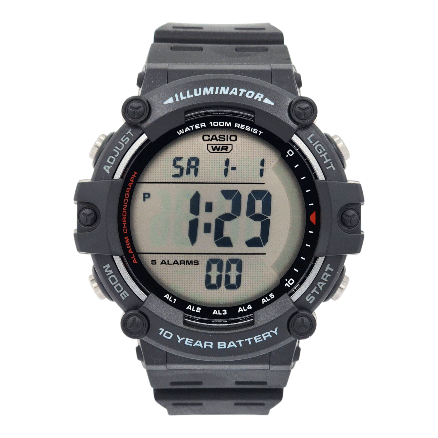 Reloj Casio AE-1500WH-1AV Deportivo Color Del Bisel Negro/plateado Color Del Fondo Gris