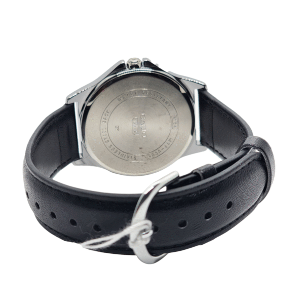 Reloj Casio MTP-VC01L-1E correa cuero negro marco acero inoxidable - Imagen 3