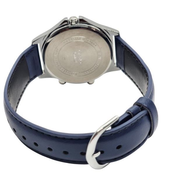 Reloj Casio MTP-VC01L-2E correa cuero azul marco acero inoxidable - Imagen 3