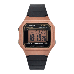 Reloj Casio W-217HM-5AV  unisex correa resina negro