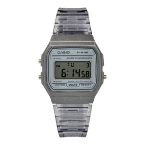 Reloj De Pulsera Casio Colección F-91WS-8 correa resina Gris/transparente
