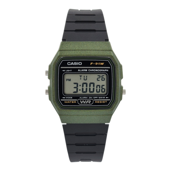 Reloj De Pulsera Casio Colección F-91wm-3a correa resina marco verde