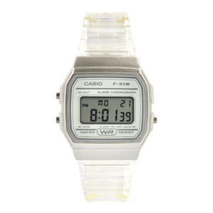 Reloj De Pulsera Casio Colección F-91WS-7 correa resina blanco/transparente