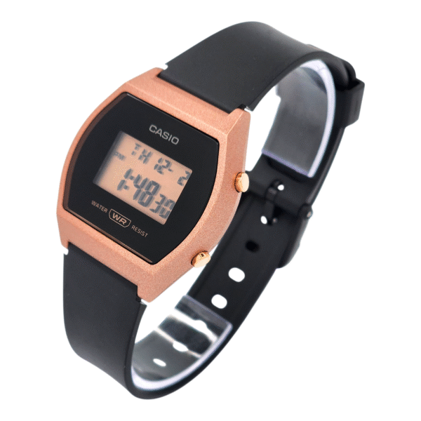 Reloj Casio dama LW-204-1A correa resina negro esfera bronce - Imagen 3