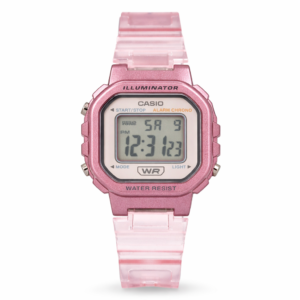 Reloj Casio dama LA-20WHS-4A correa resina rosa transparente