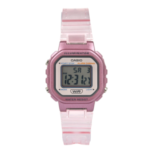 Reloj Casio dama LA-20WHS-4A correa resina rosa transparente
