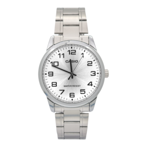 Reloj Casio caballero MTP-V001D-7B correa acero fondo plateado