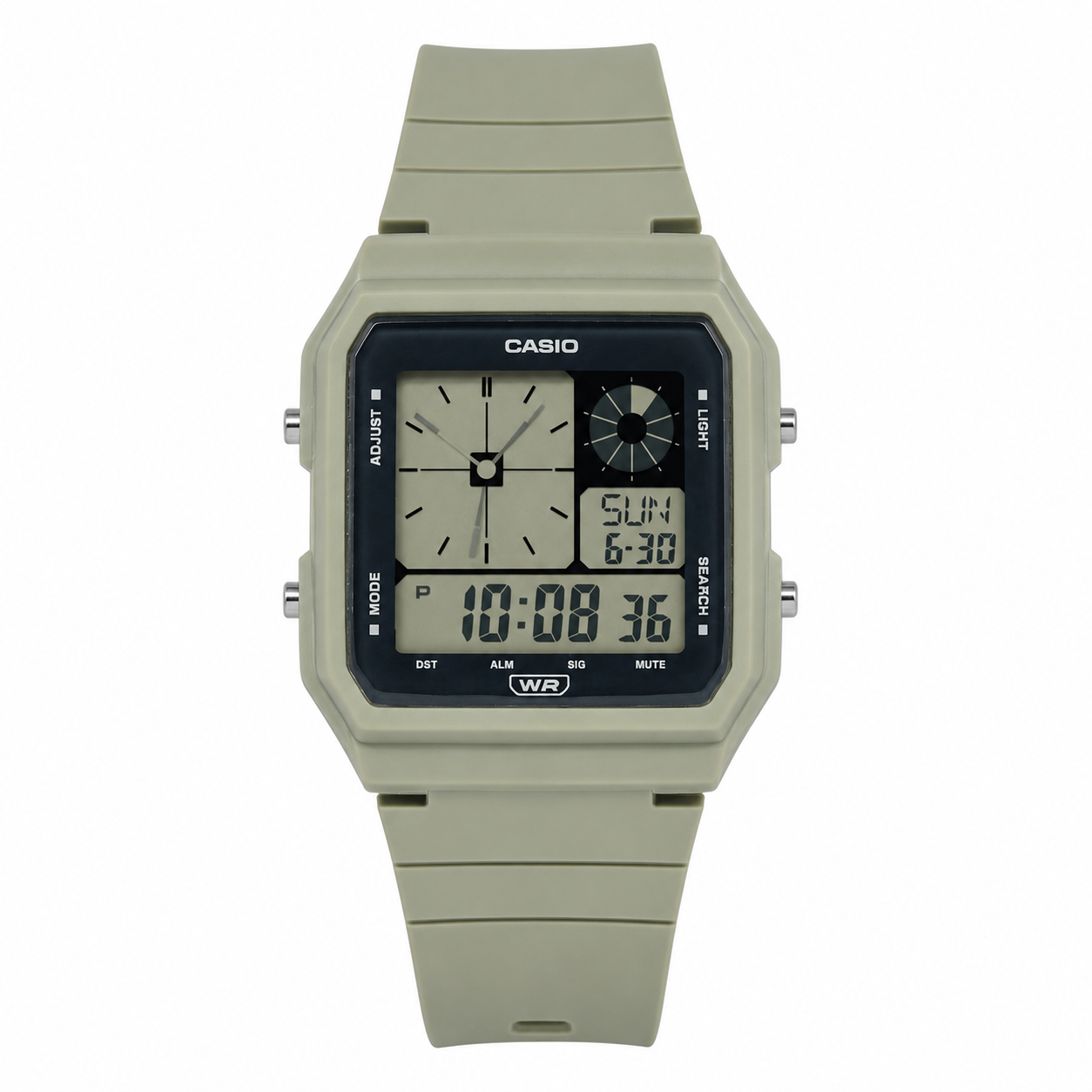 Reloj Casio unisex LF-20W-3A verde olivo en resina