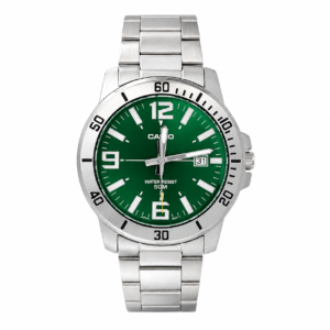 Reloj Casio caballero MTP-VD01D-3BV acero inoxidable fondo verde
