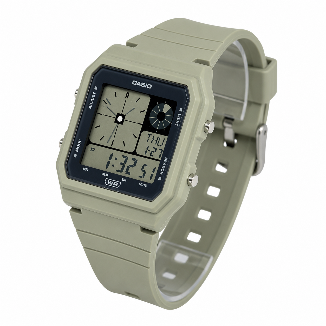 Reloj Casio unisex LF-20W-3A verde olivo en resina - Imagen 2