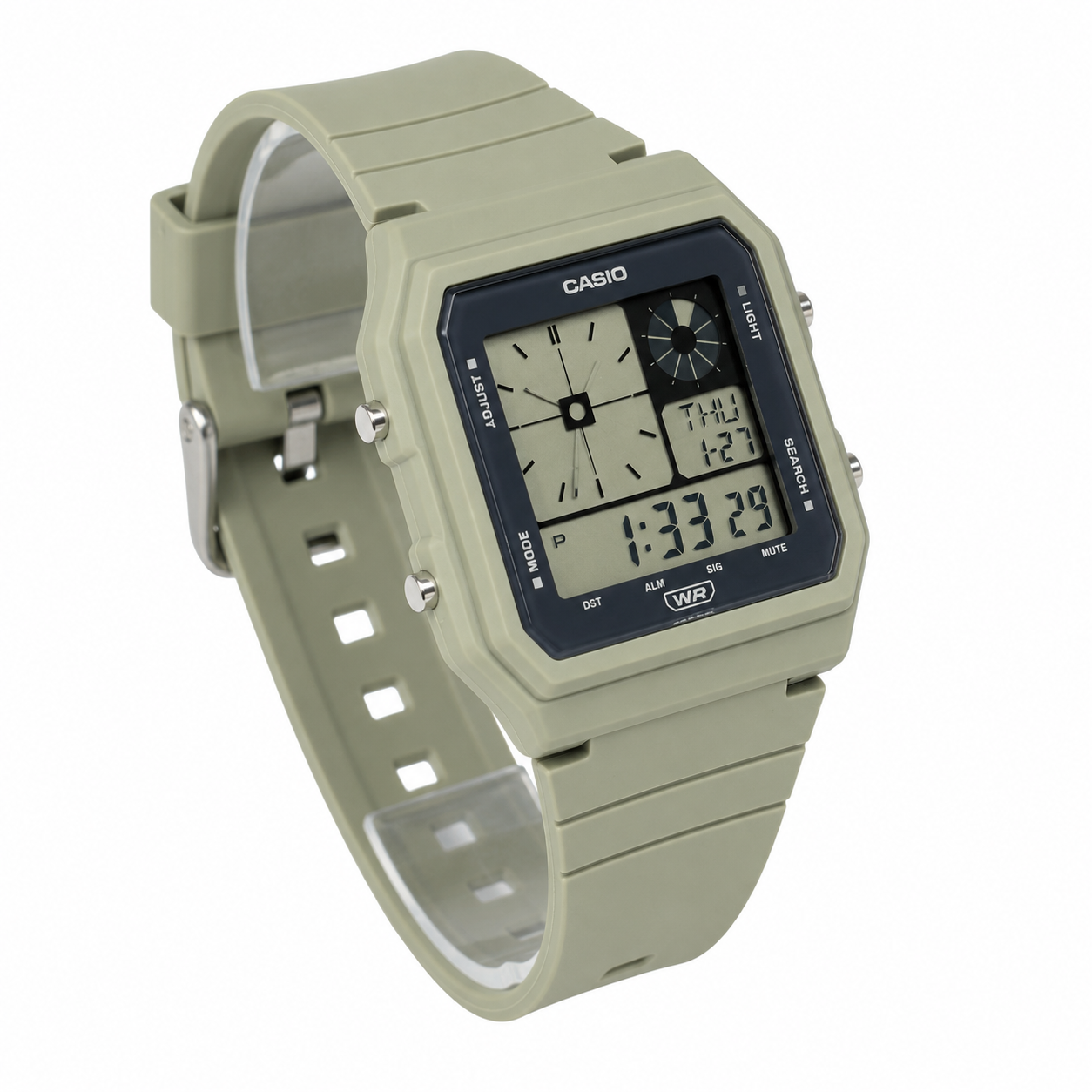 Reloj Casio unisex LF-20W-3A verde olivo en resina - Imagen 3