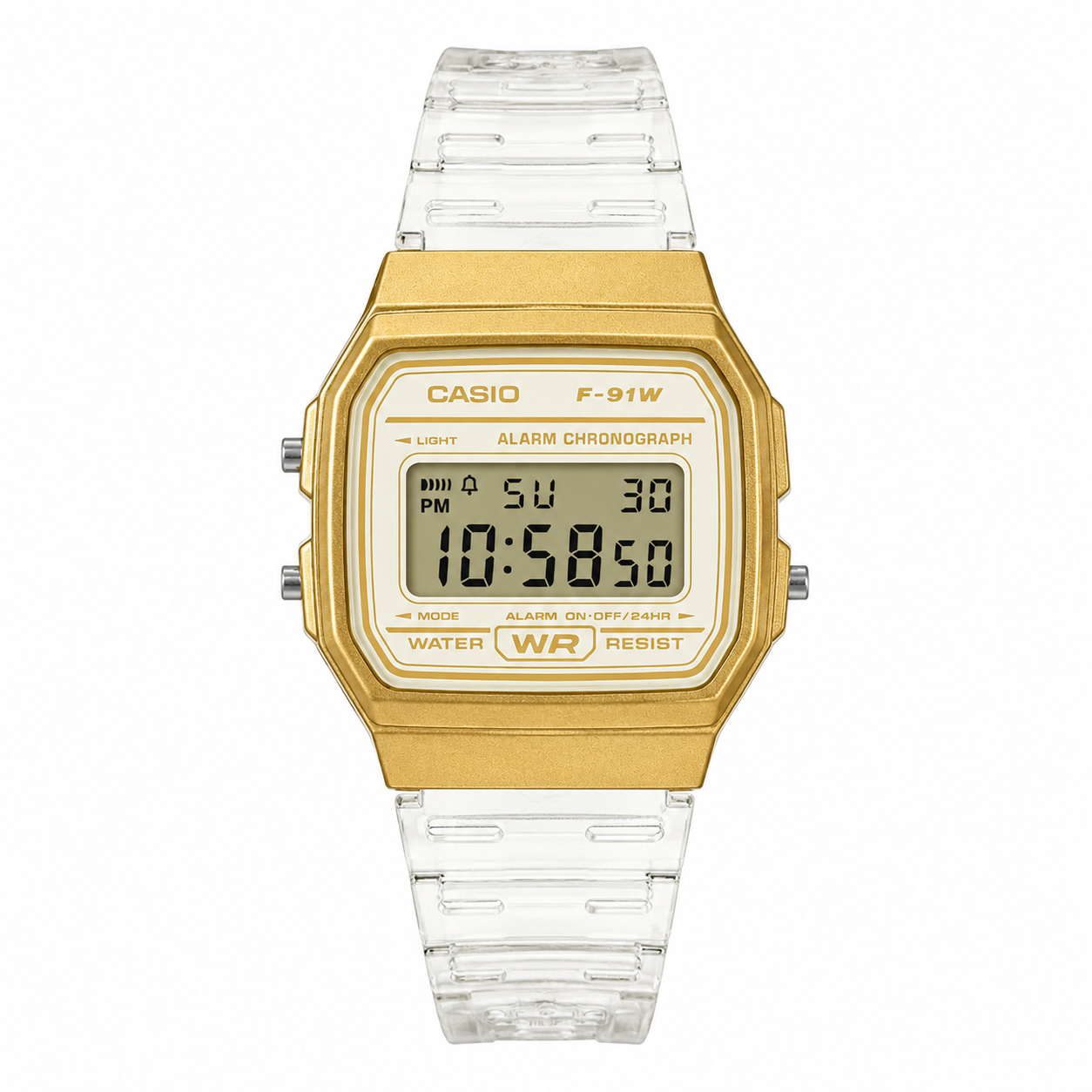 Reloj de pulsera Casio unisex F-91WS-7A2 marcos dorado