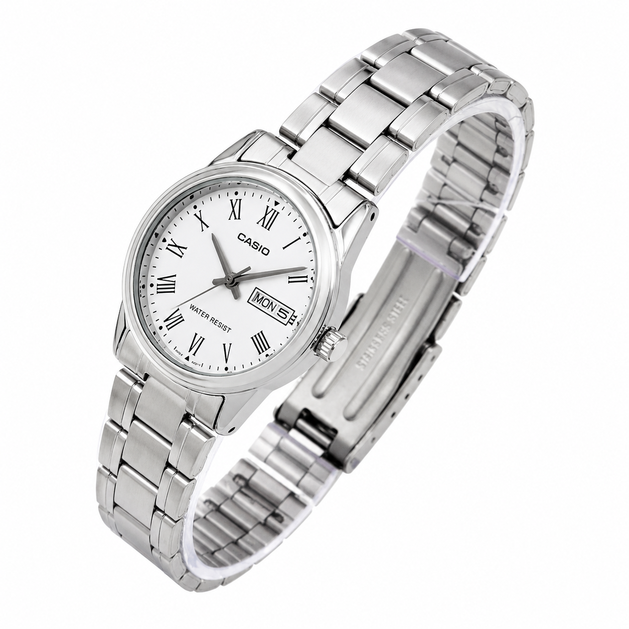 Reloj Casio dama LTP-V006D-7B acero inoxidable fondo blanco - Imagen 2