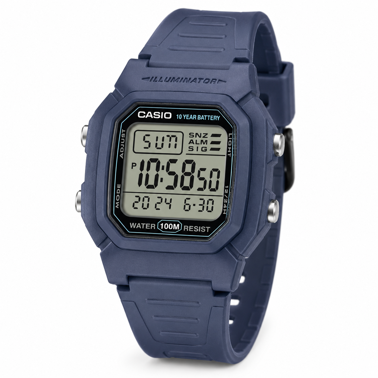 Reloj Casio caballero W-800H-2AV correa resina azul - Imagen 2
