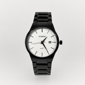Reloj Curren para caballero 8106-2 Metal negro con esfera blanca