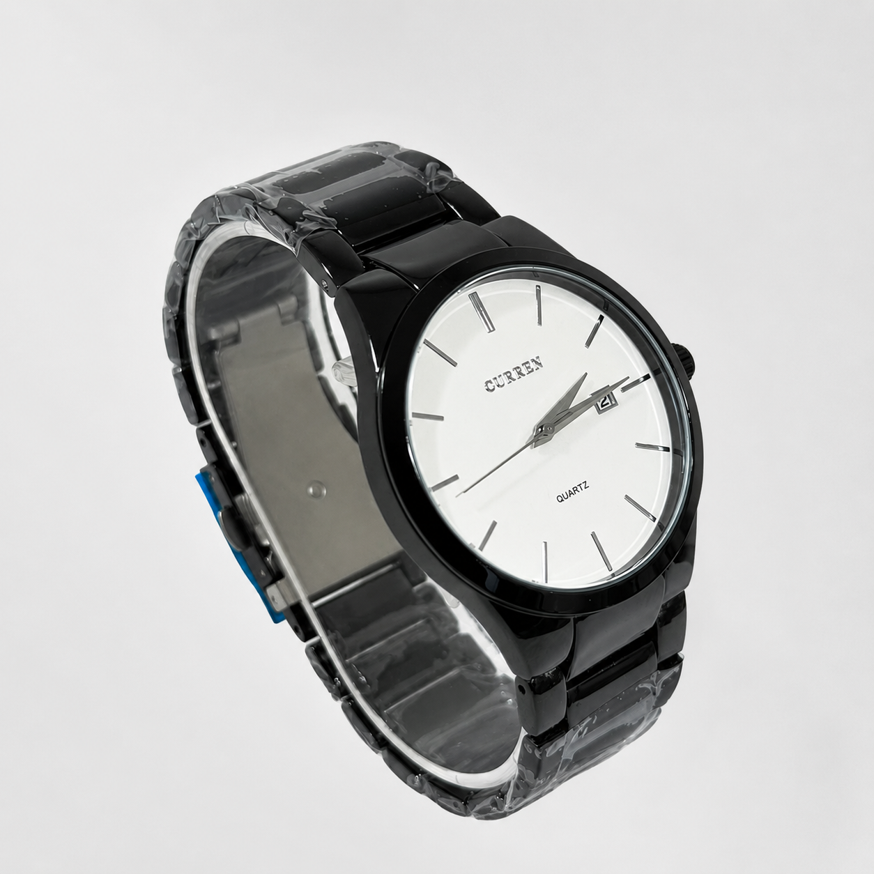 Reloj Curren para caballero 8106-2 Metal negro con esfera blanca - Imagen 2