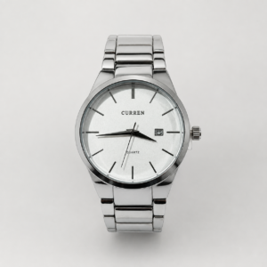 Reloj Curren para caballero 8106-4 Metal plateado con esfera blanca
