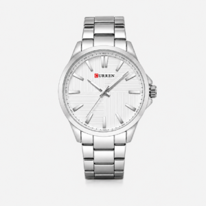 Reloj Curren para caballero 8322-2 Metal plateado con esfera blanca