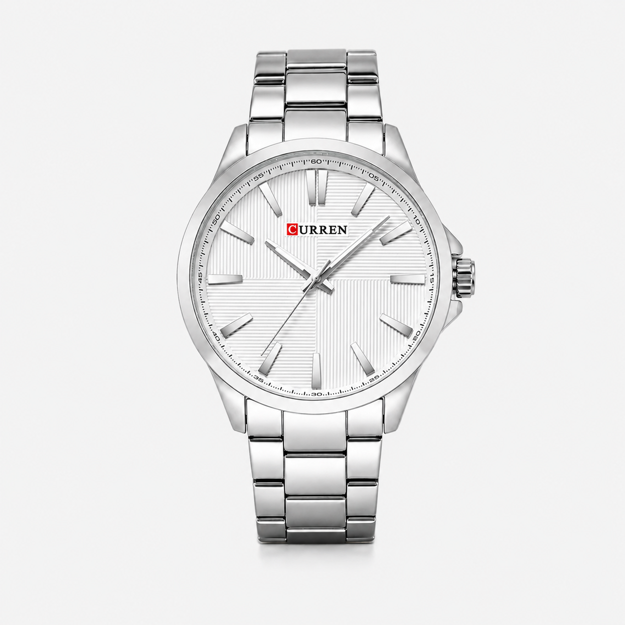 Reloj Curren para caballero 8322-2 Metal plateado con esfera blanca