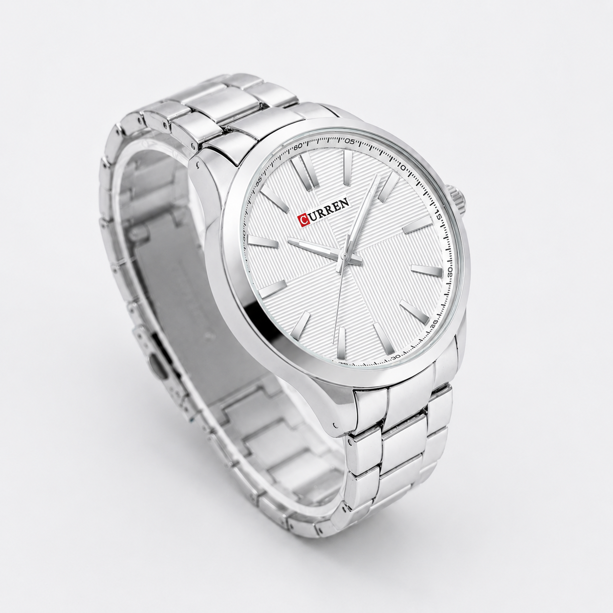 Reloj Curren para caballero 8322-2 Metal plateado con esfera blanca - Imagen 2