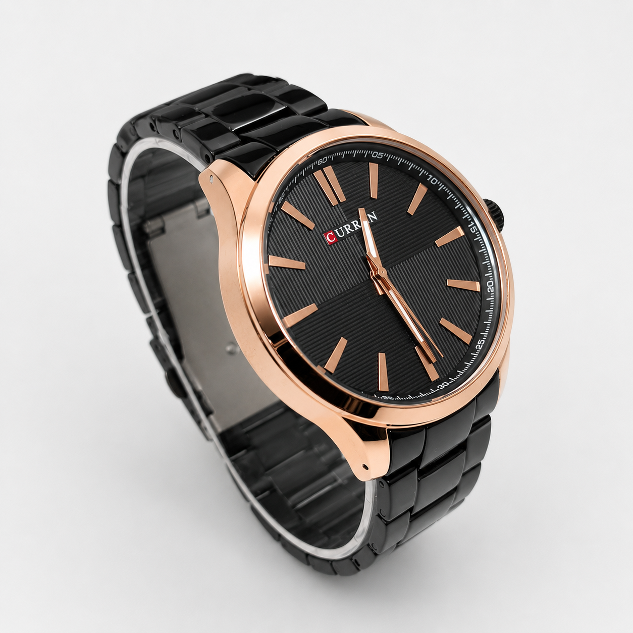 Reloj Curren para caballero 8322-3 Metal negro con detalles dorados - Imagen 2