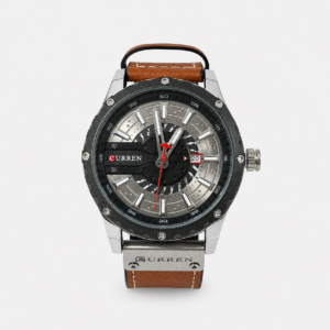 Reloj Curren para caballero 8374-1 Cuero camel con esfera blanca