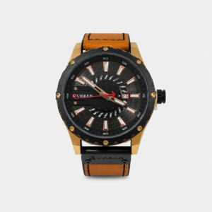Reloj Curren para caballero 8374-3 Cuero camel con esfera negra