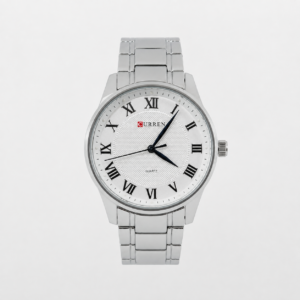 Reloj Curren para caballero 8409-1 Metal plateado con esfera blanca