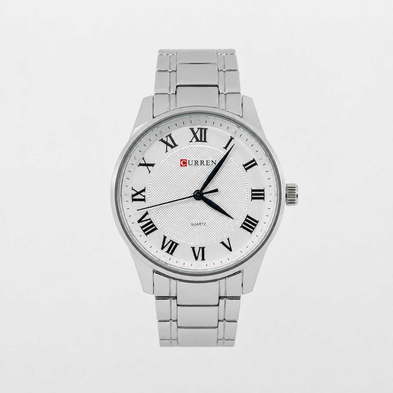 Reloj Curren para caballero 8409-1 Metal plateado con esfera blanca