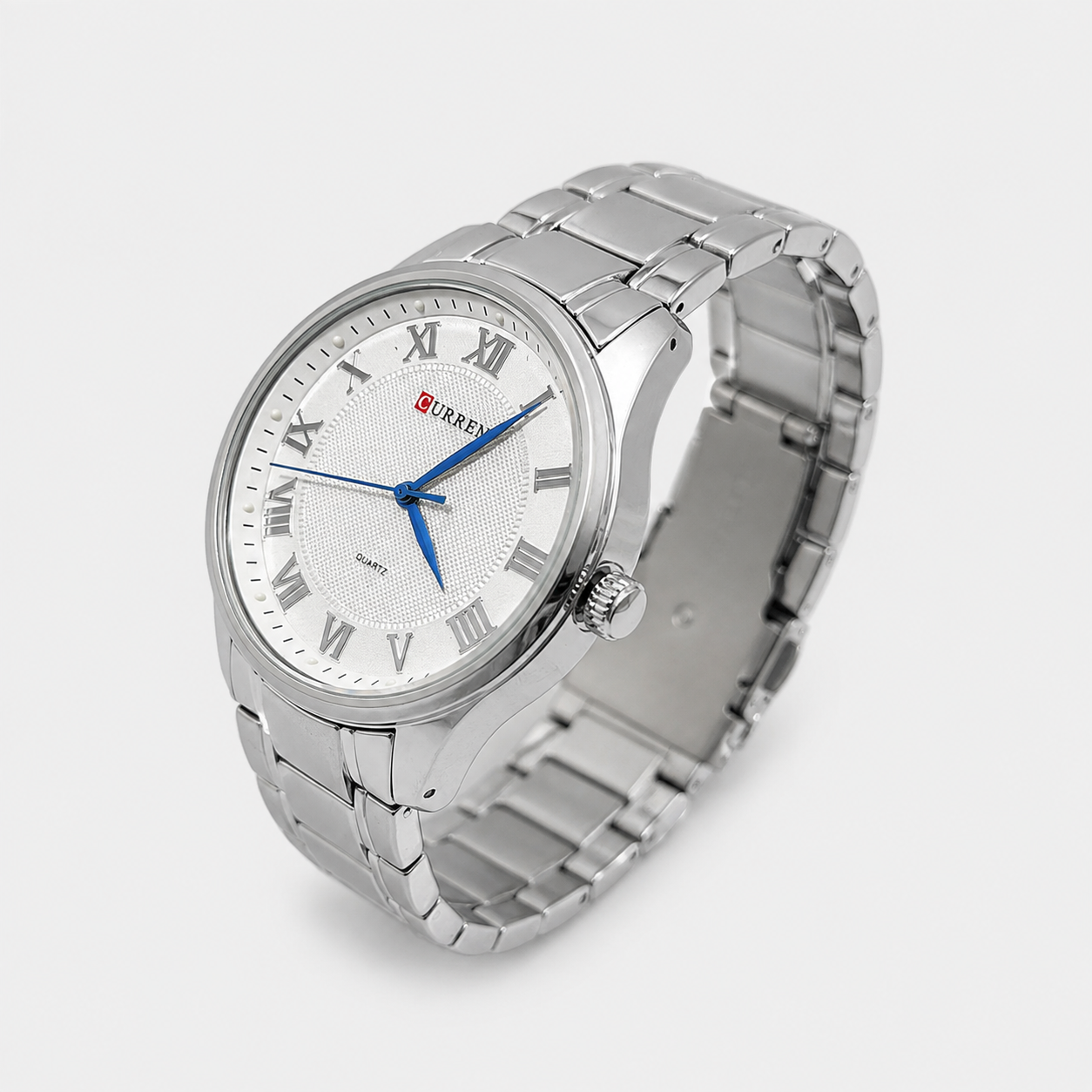 Reloj Curren para caballero 8409-1 Metal plateado con esfera blanca - Imagen 3