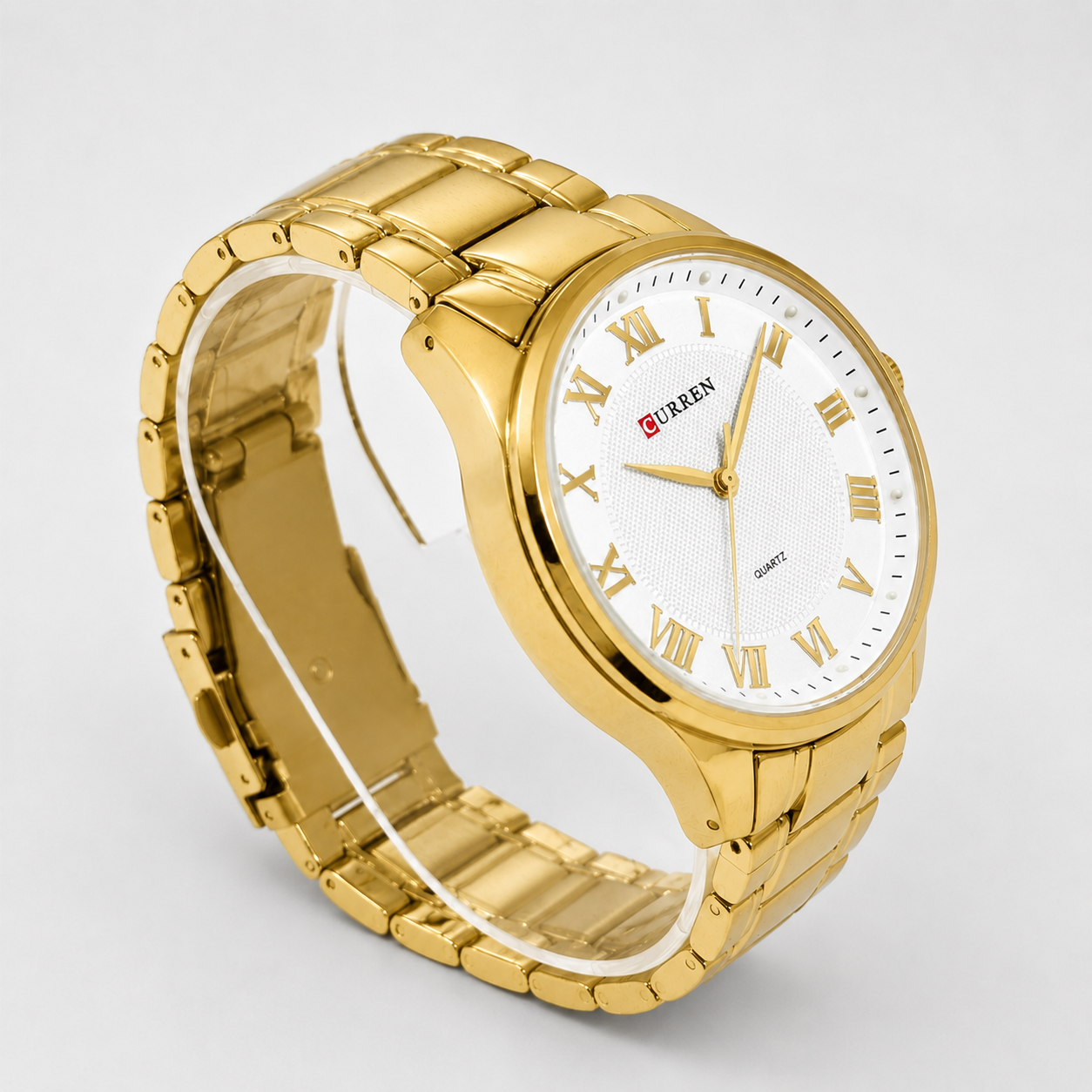 Reloj Curren para caballero 8409-2 Metal dorado con esfera blanca - Imagen 2