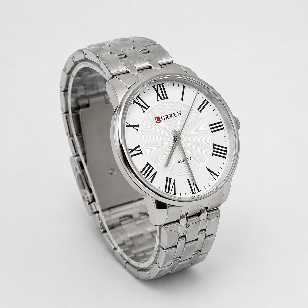 Reloj Curren para caballero 8422-1 Metal plateado con esfera blanca - Imagen 2