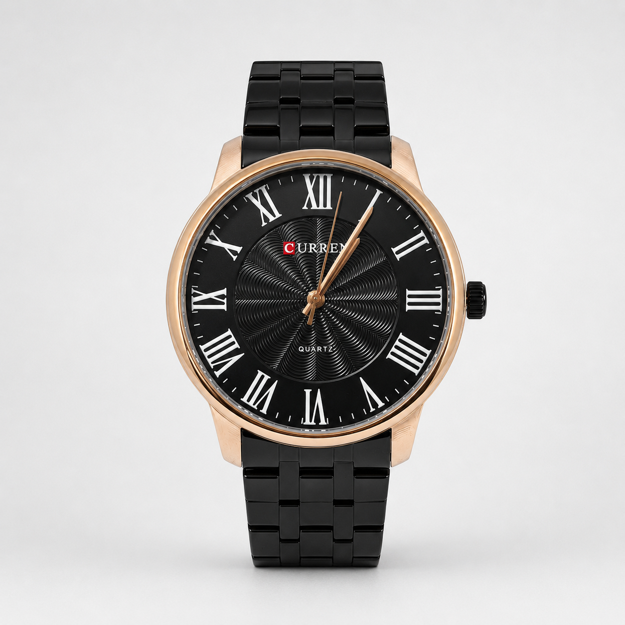 Reloj Curren para caballero 8422-4 Metal negro con detalles cobre