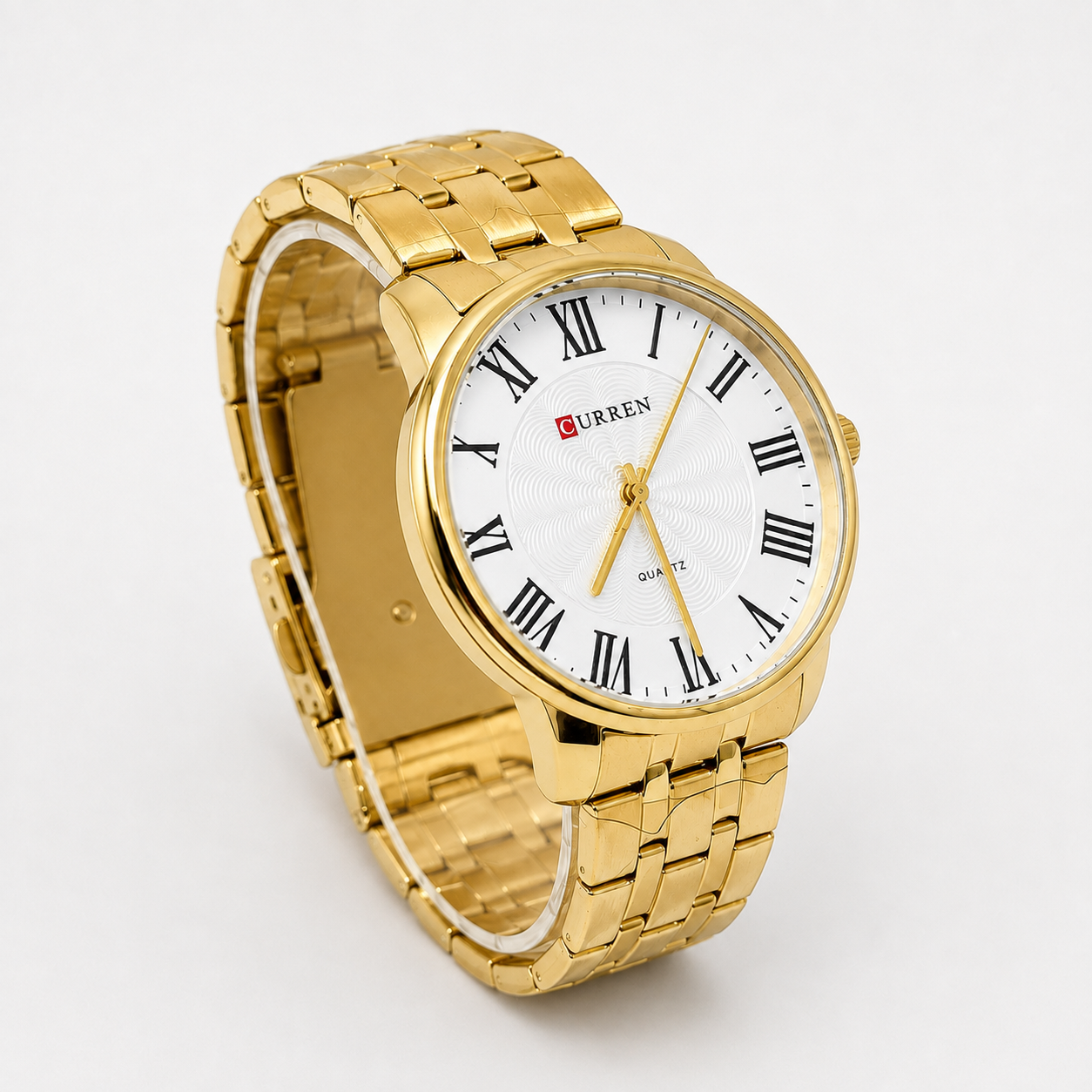 Reloj Curren para caballero 8422-5 Metal dorado con esfera blanca - Imagen 2