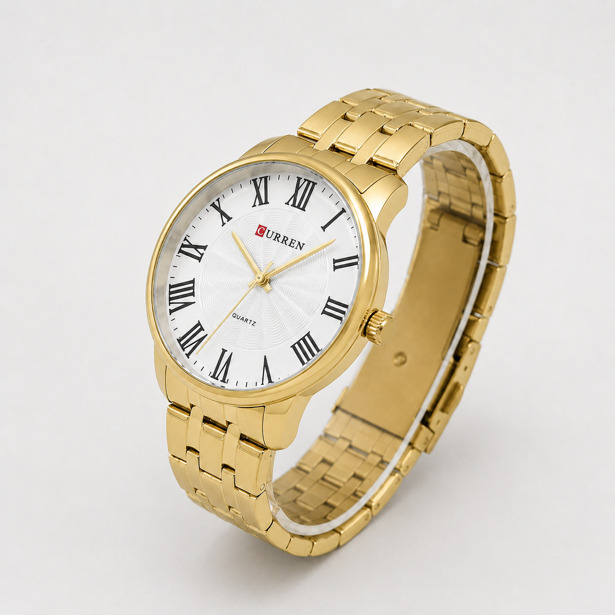 Reloj Curren para caballero 8422-5 Metal dorado con esfera blanca - Imagen 3