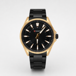 Reloj Curren para caballero 8424-4 Metal negro con detalles cobre