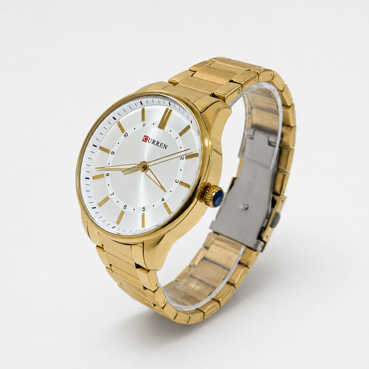Reloj Curren para caballero 8430-4 Metal dorado con esfera blanca - Imagen 3